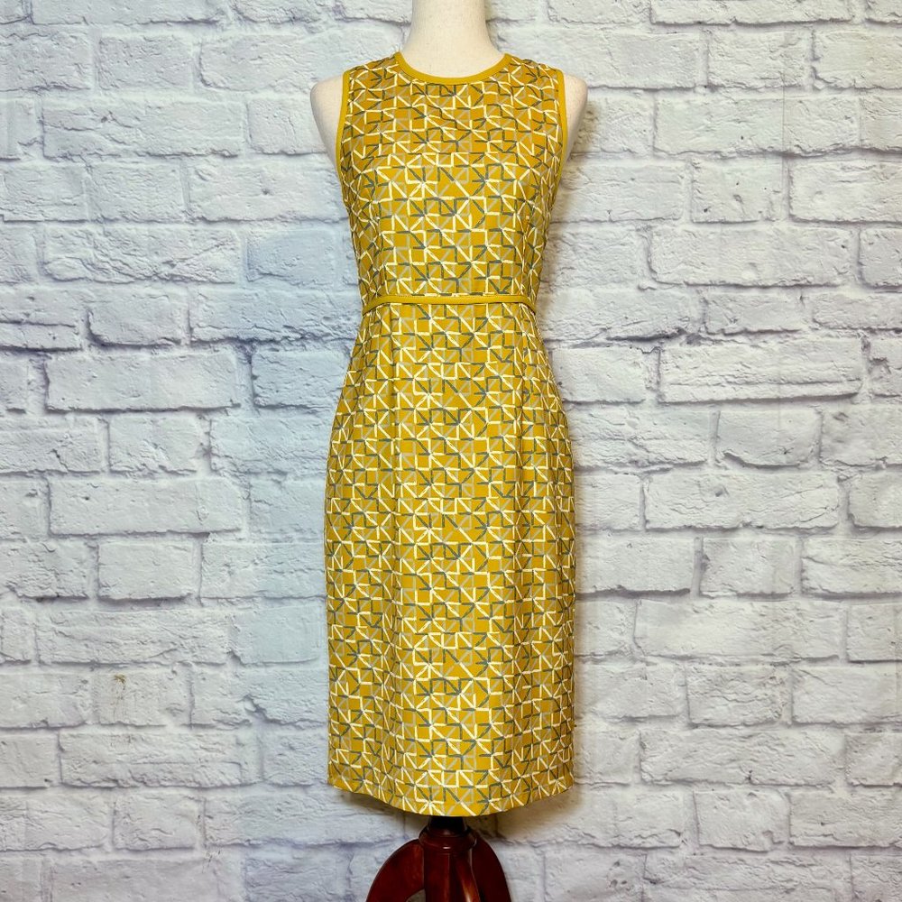 Dear Creatures Gold Midi Shift Dress